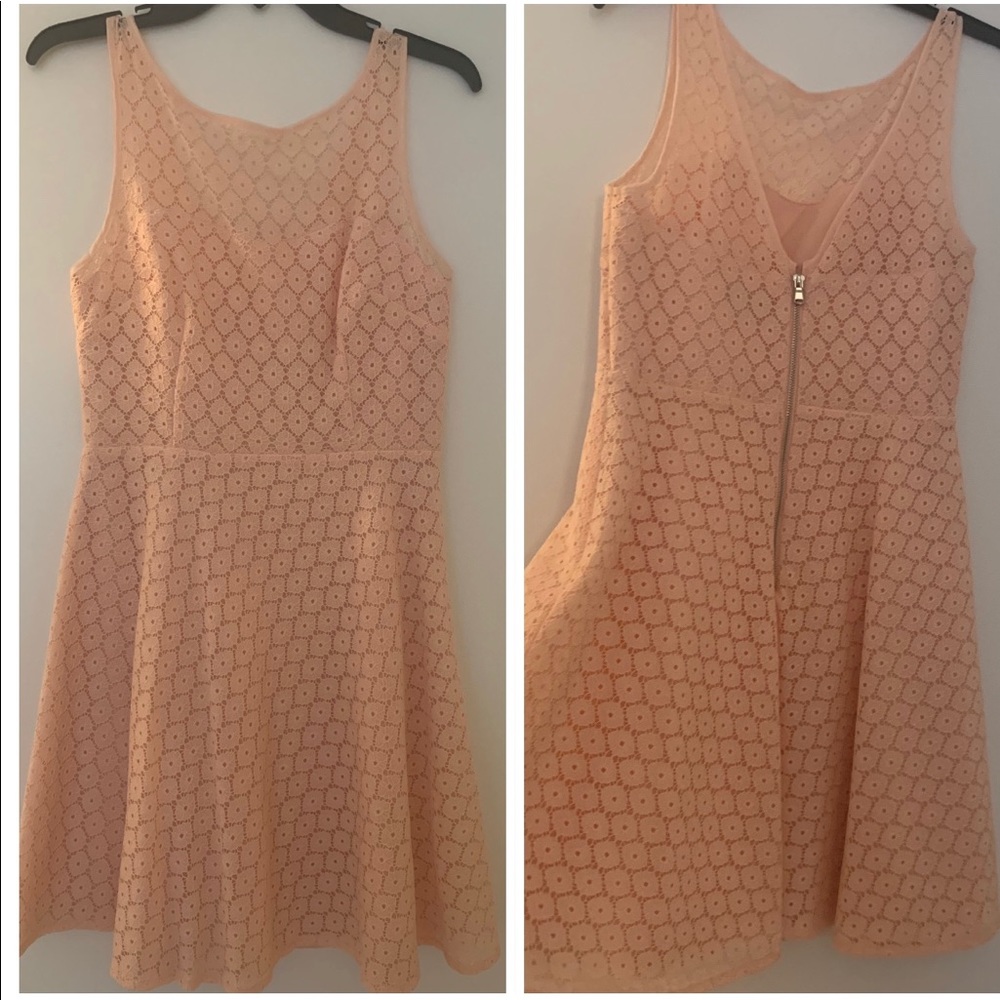 Gorgeous Peach lace Betsy Johnson dress.